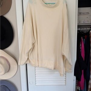 Anthropologie Soft Cream Crew Neck Sweater